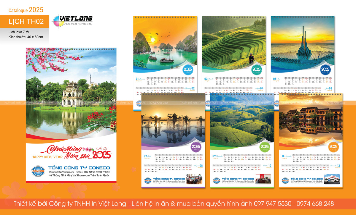 thiết kế lịch tết 2025 theo yêu cầu