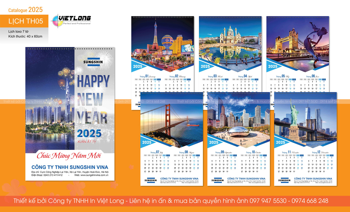 Mẫu lịch Tết 2025 treo tường thiết kế riêng theo ý tưởng