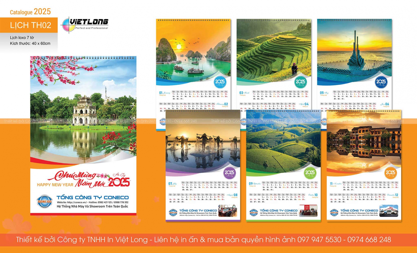 Công ty in lịch Tết treo tường 2025 tại Hà Nội
