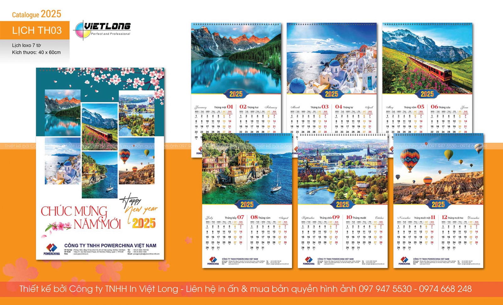 Mẫu lịch Tết 2025 ấn tượng