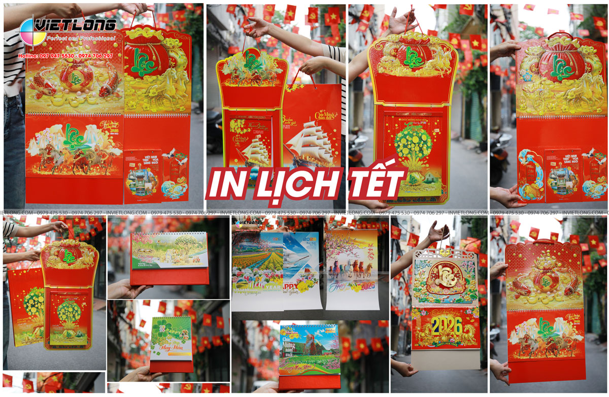 In lịch Tết 2026 đẹp rẻ Hà Nội