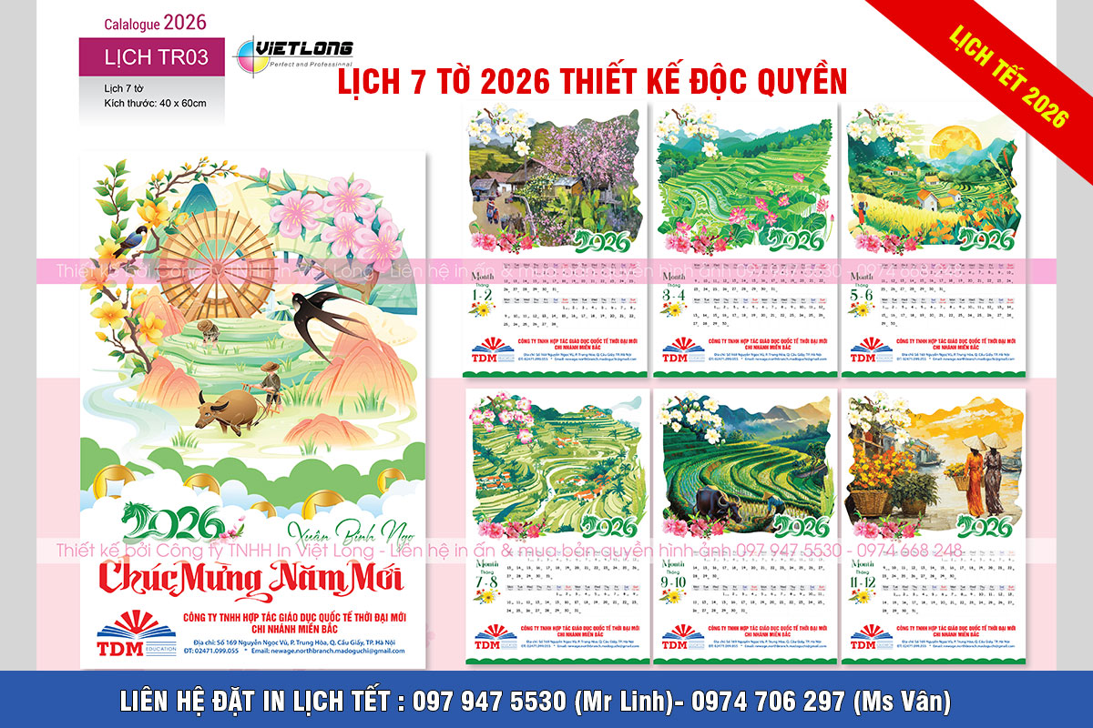 Công ty in lịch Tết độc quyền 2026 tại Hà Nội