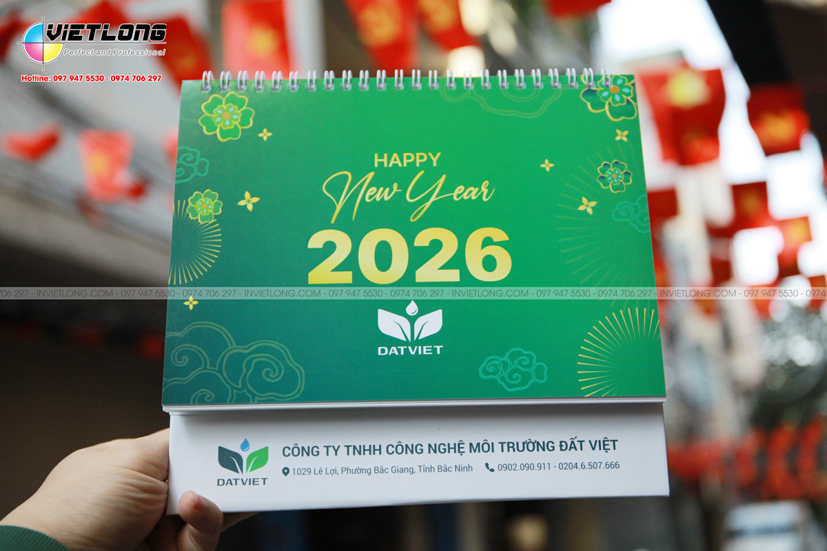 In Lịch Bàn thiết kế riêng