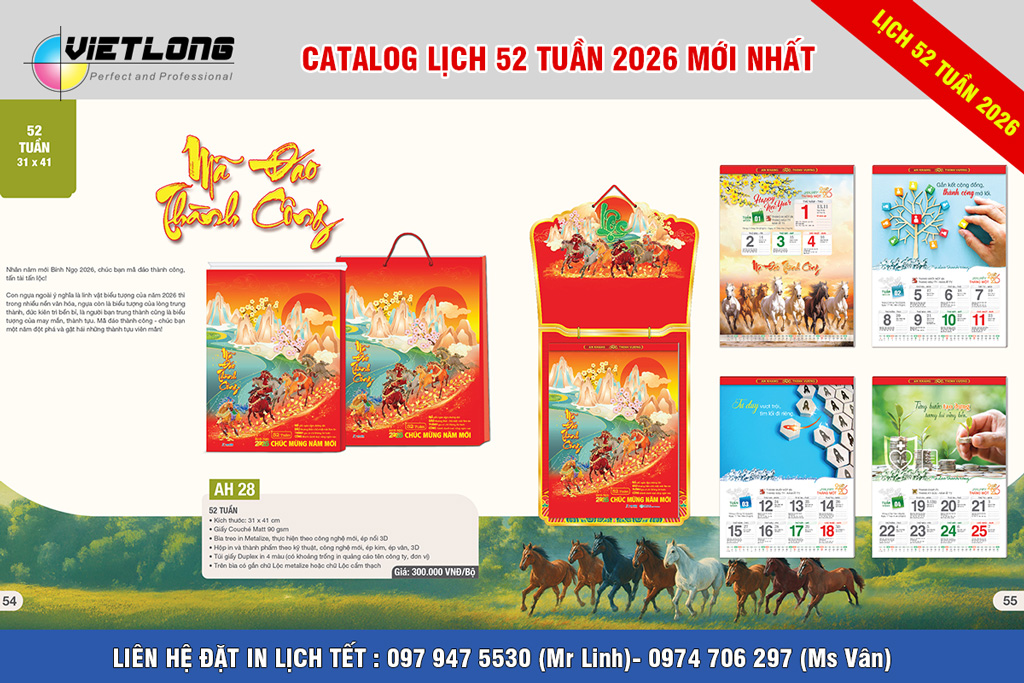 In lịch Tết 52 tuần tại Hà Nội