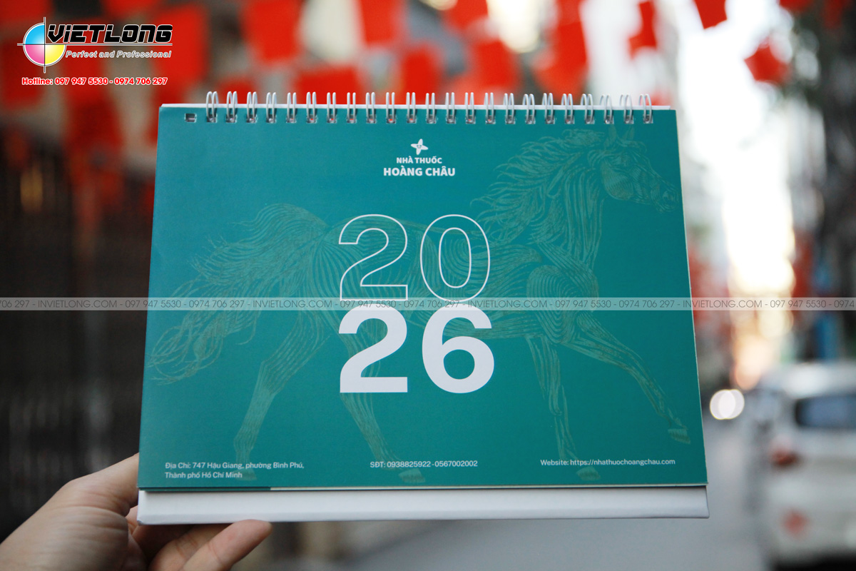 In lịch tết để bàn 2026 theo yêu cầu