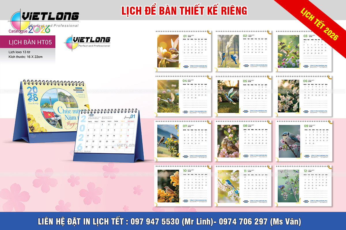 Mẫu lịch Tết để bàn 2026 thiết kế độc quyền free chỉnh sửa