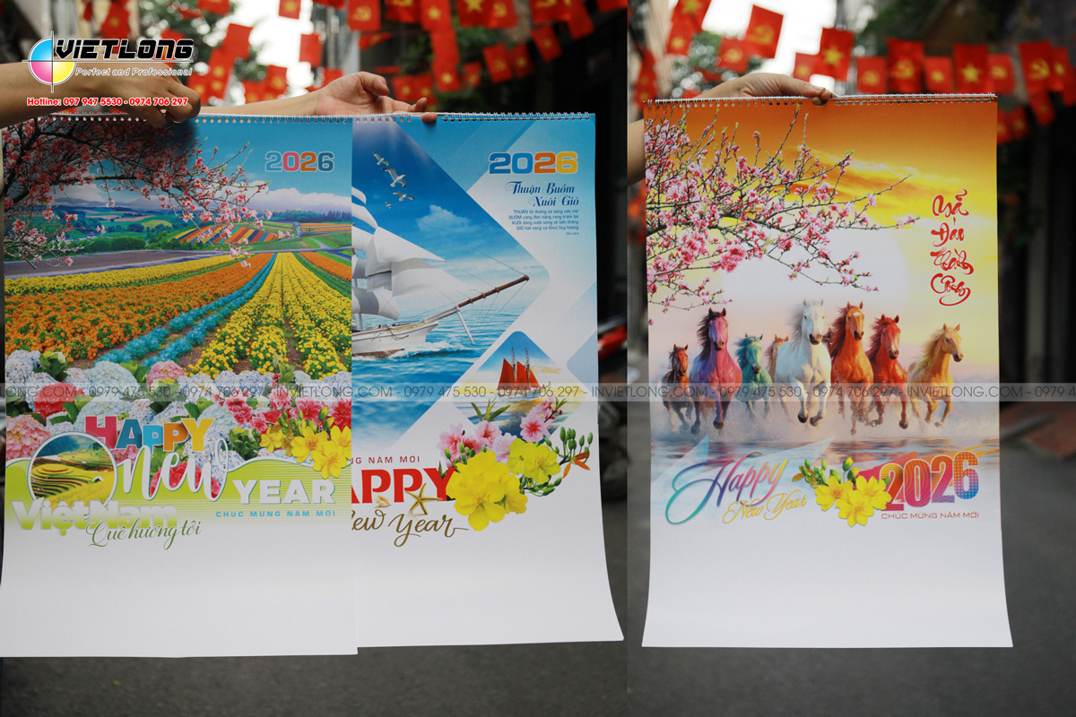 Công ty in Lịch Tết treo tường độc quyền 2026