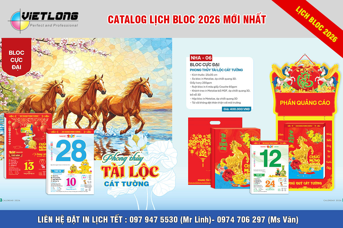 Mẫu bloc 2026 cực đại phong thủy