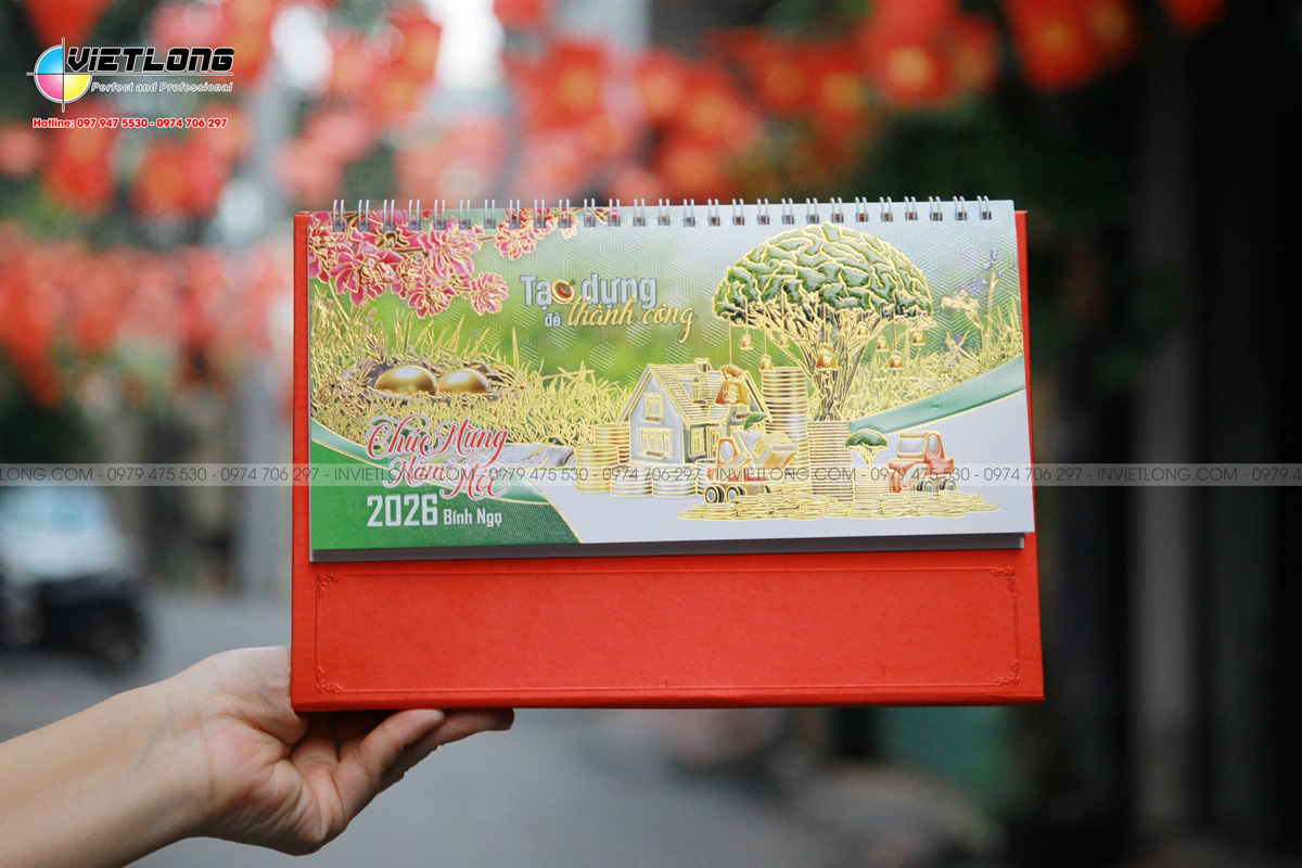 Công ty in lịch Tết để bàn 2026