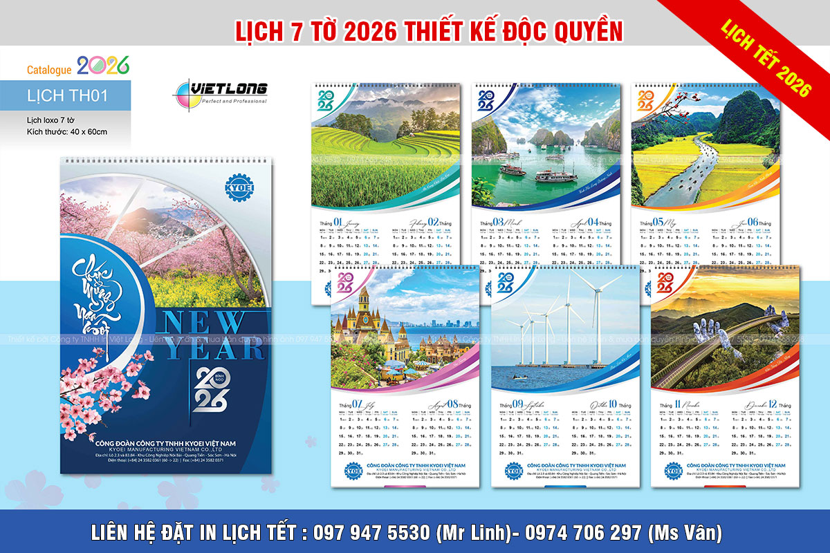 Mẫu lịch tết 2026 thiết kế theo yêu cầu