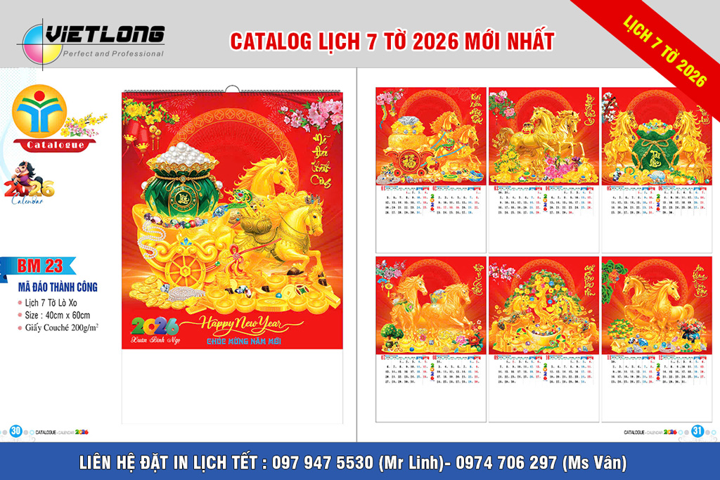 Lịch Tết 2026 ngựa vàng