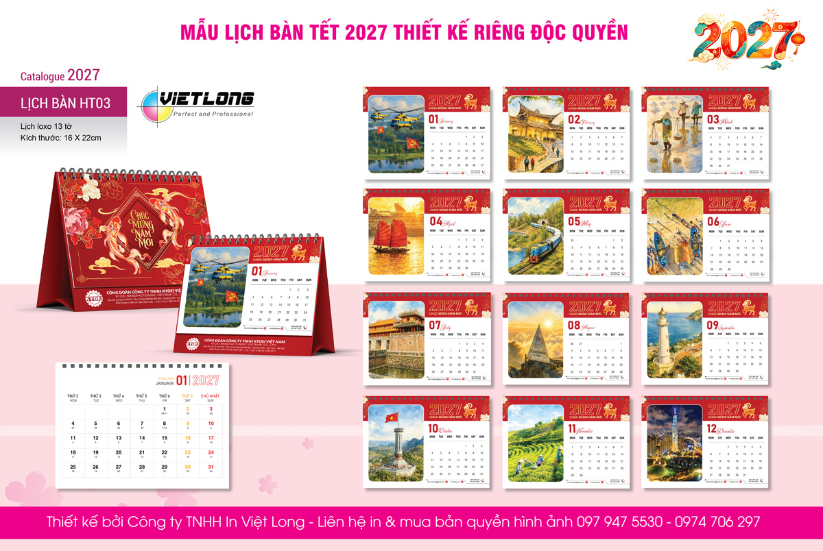 In lịch bàn thiết kế nhanh rẻ đẹp