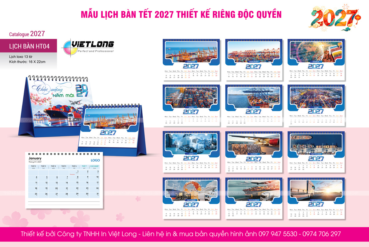 Công ty thiết kế lịch bàn 2027