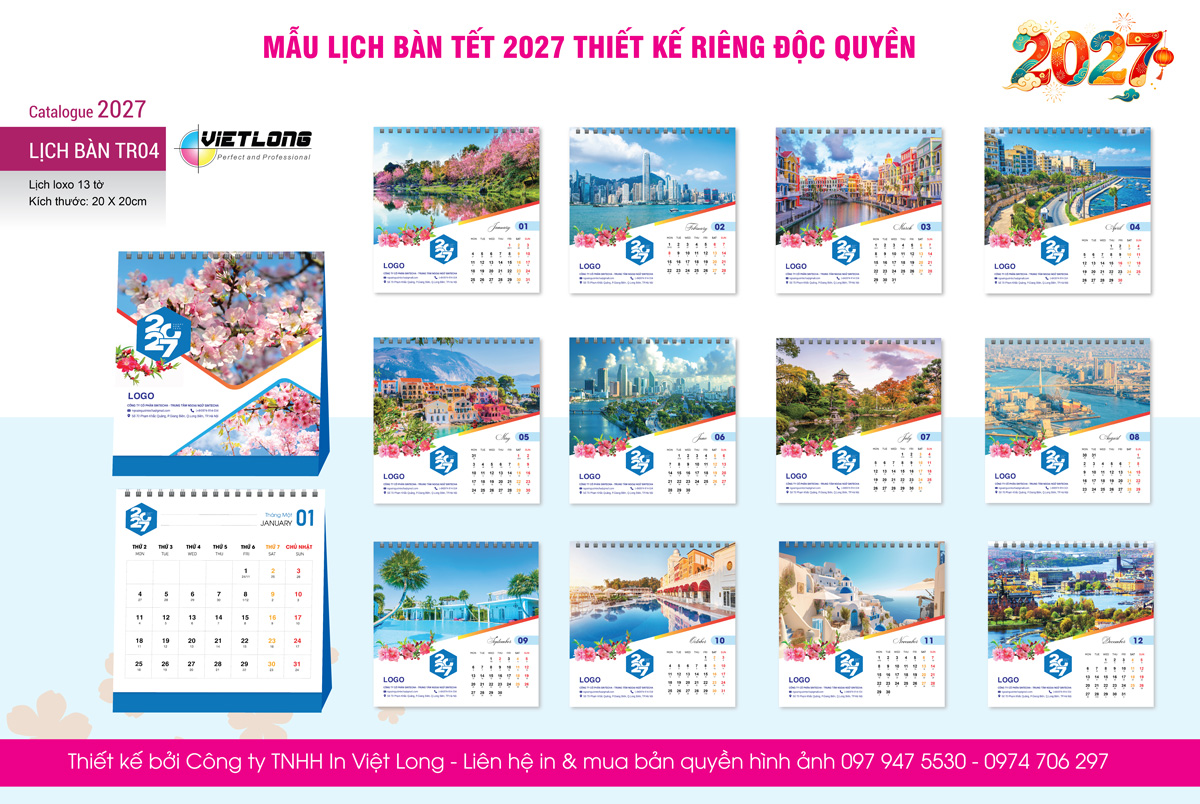 File thiết kế lịch bàn 2027 vector