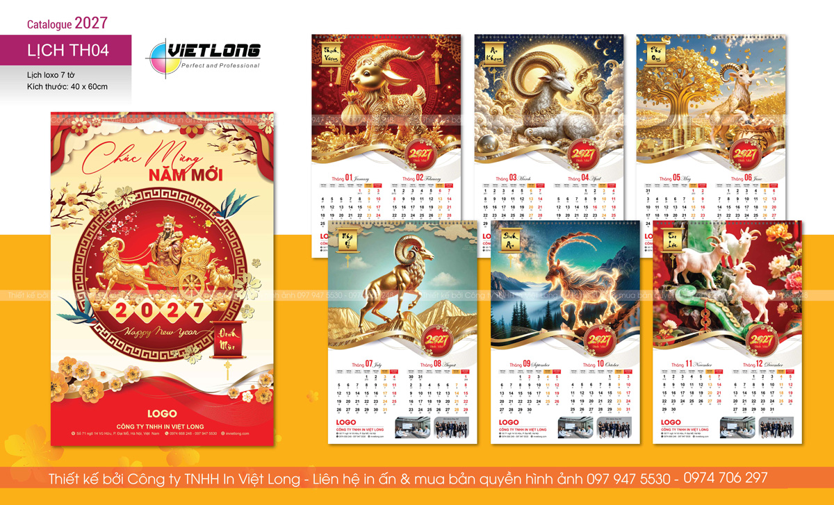 File thiết kế lịch độc quyền năm Dê 2027