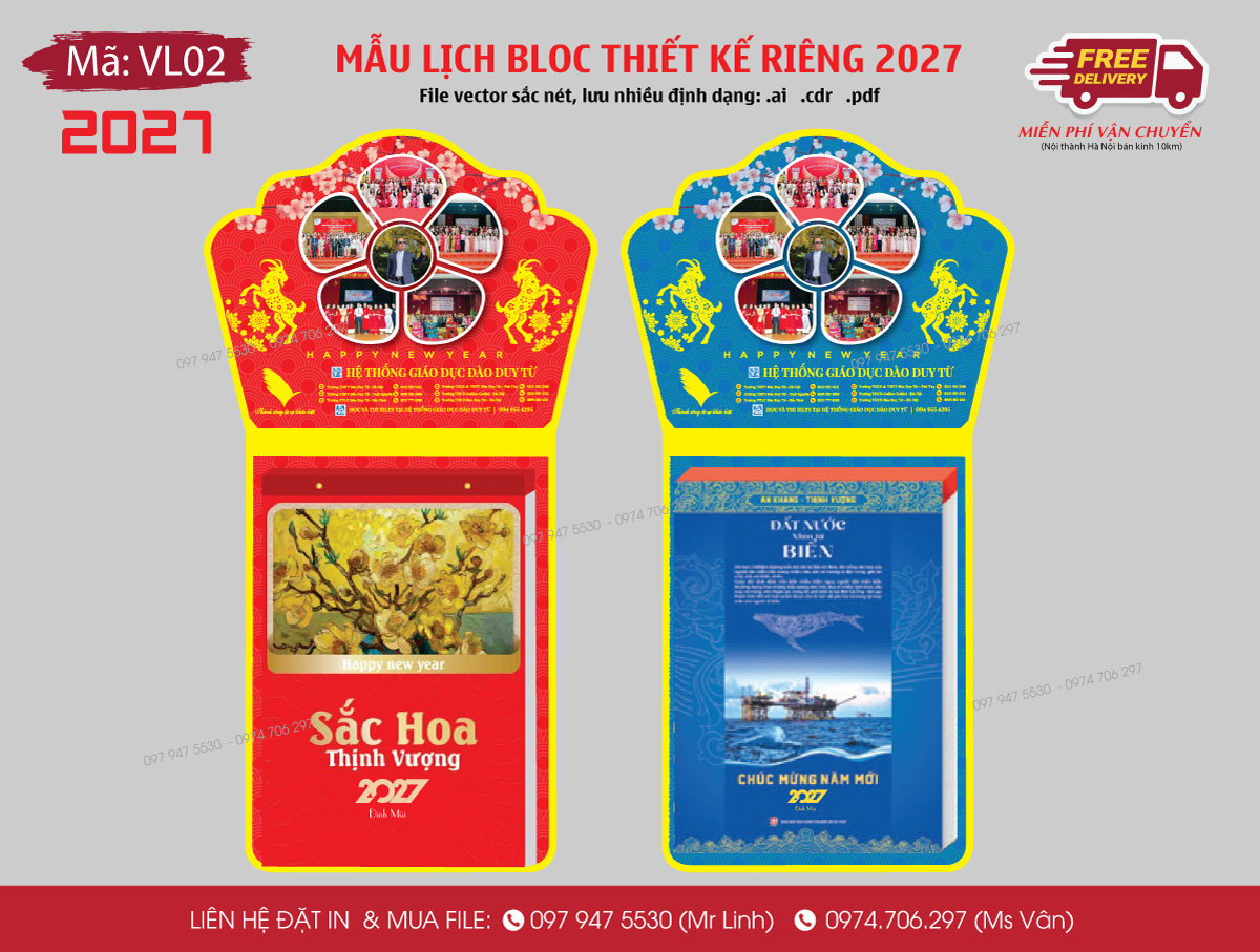 In lịch Bloc 2027 Đinh Mùi