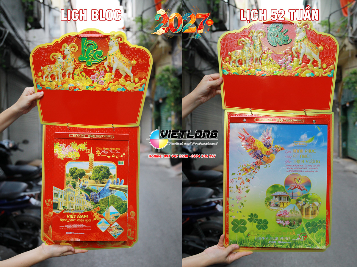 In lịch Tết 2027 Đinh Mùi