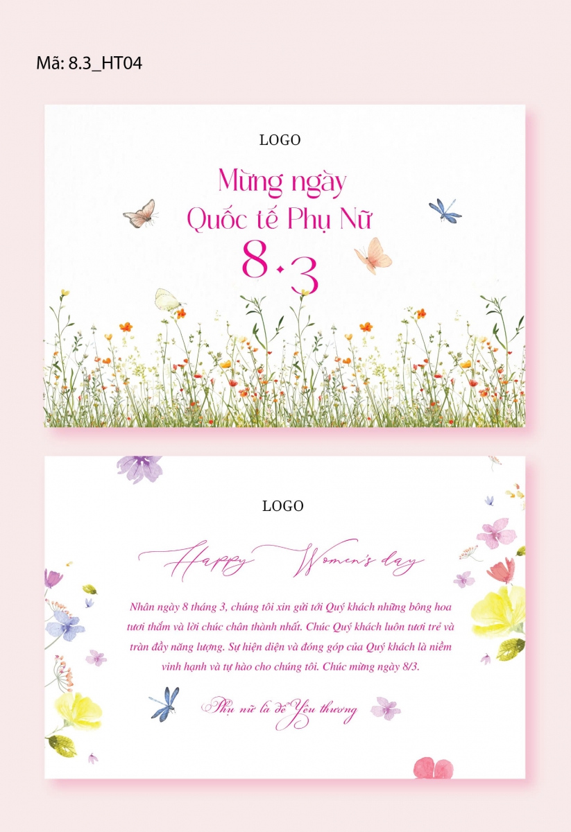 Thiệp với những hình vẽ tạo nên sự nhẹ nhàng, tinh tế.