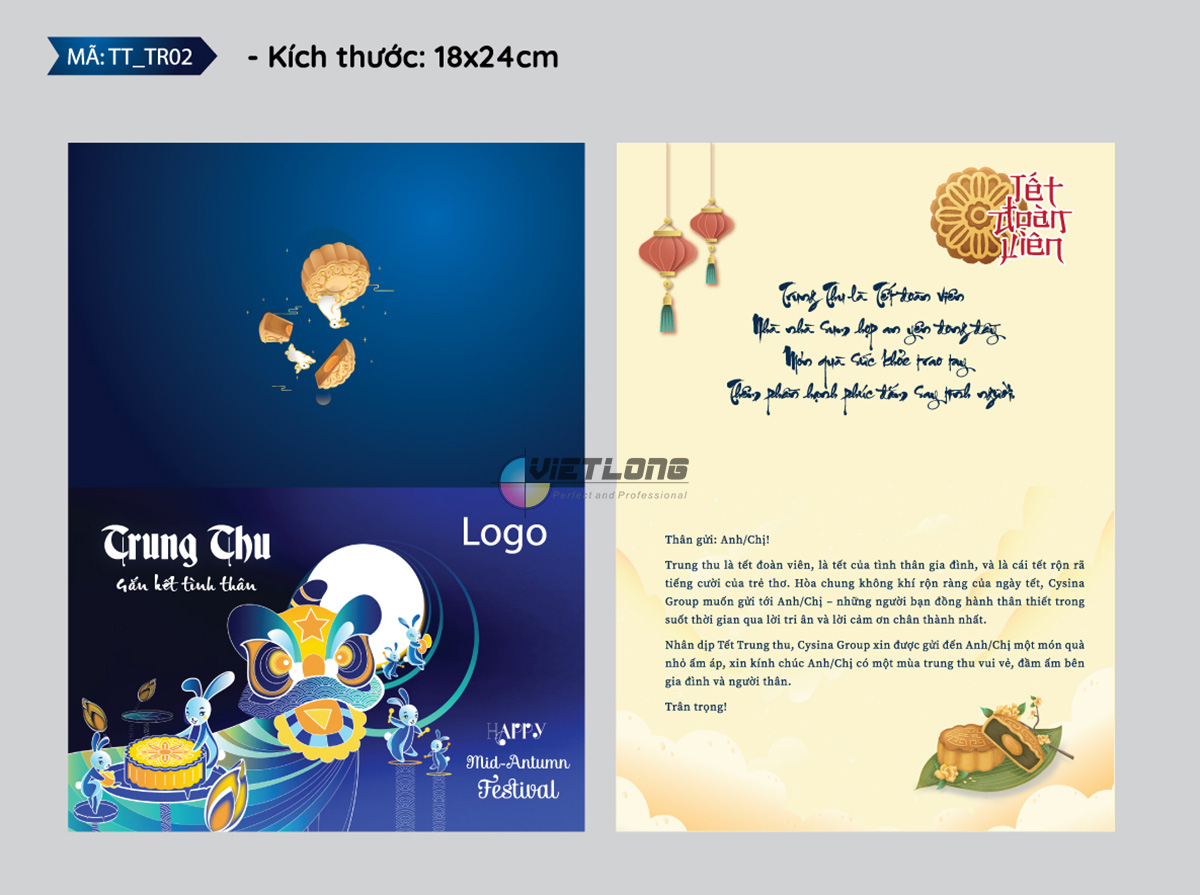 Mẫu thiệp Tết trung thu