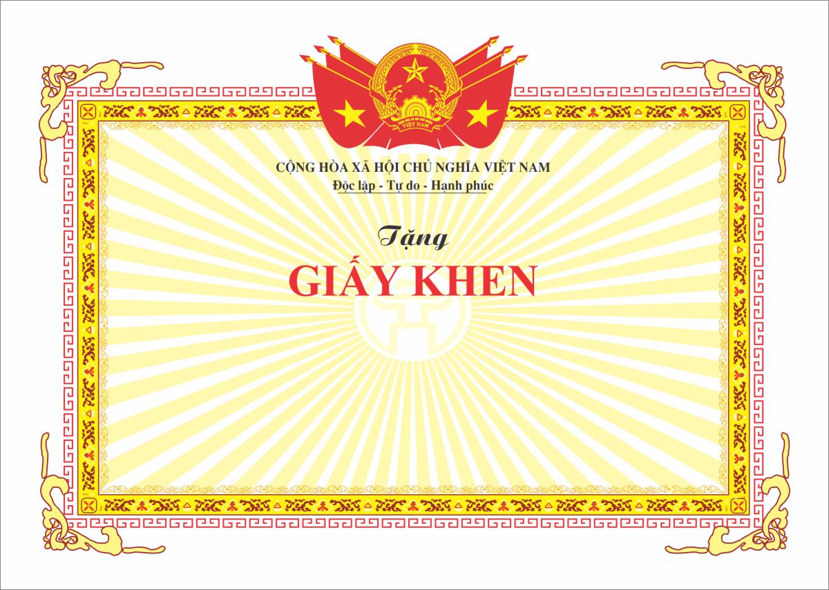 Mẫu giấy khen 2026 file corel