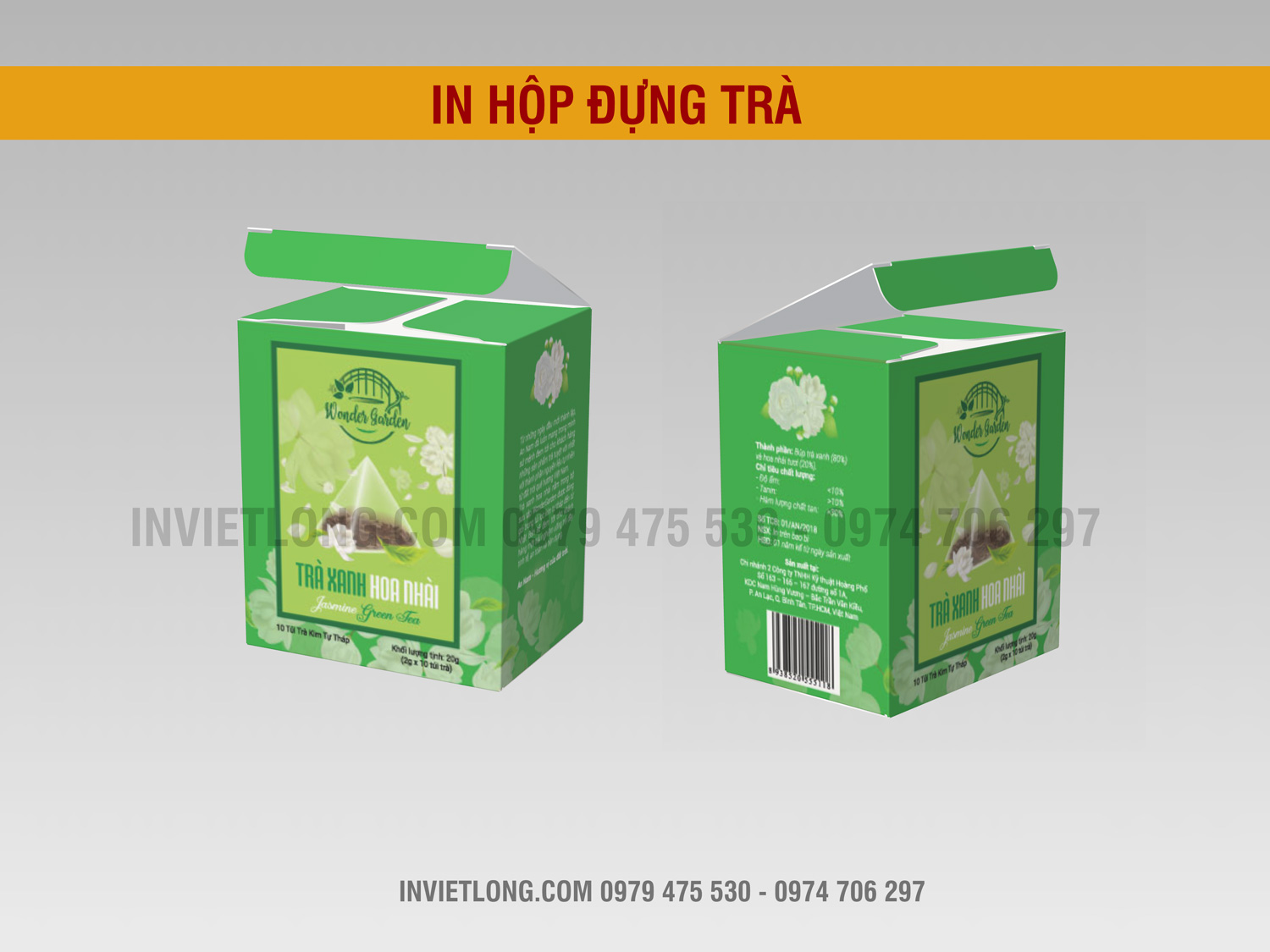 Mẫu vỏ hộp trà xanh