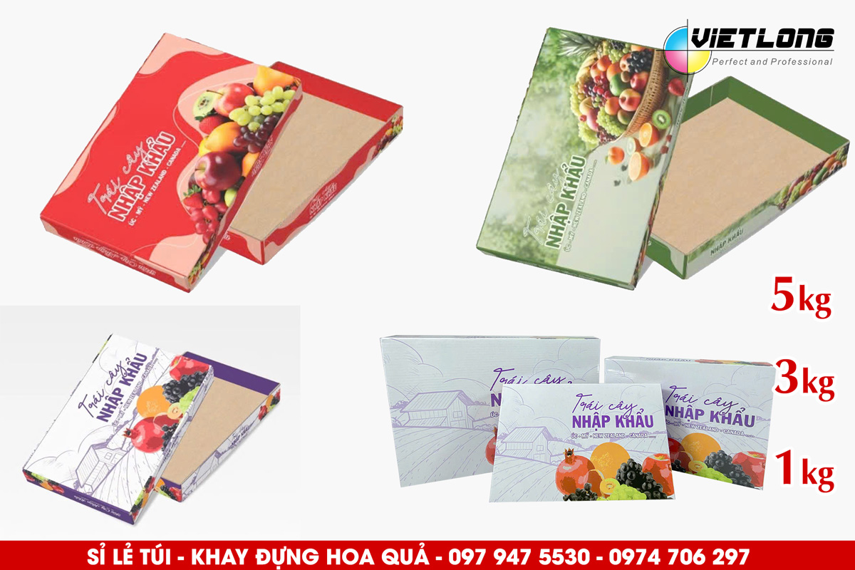 Khay đựng hoa quả nhập khẩu 1-3-5kg