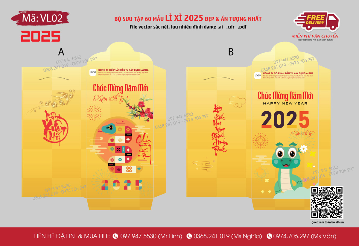 catalog lì xì 2025