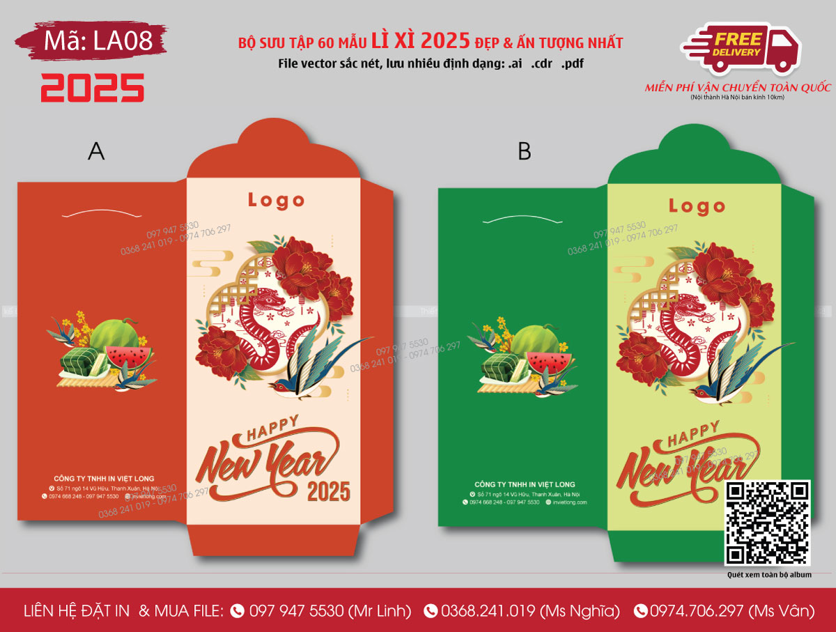 In bao lì xì đẹp ấn tượng
