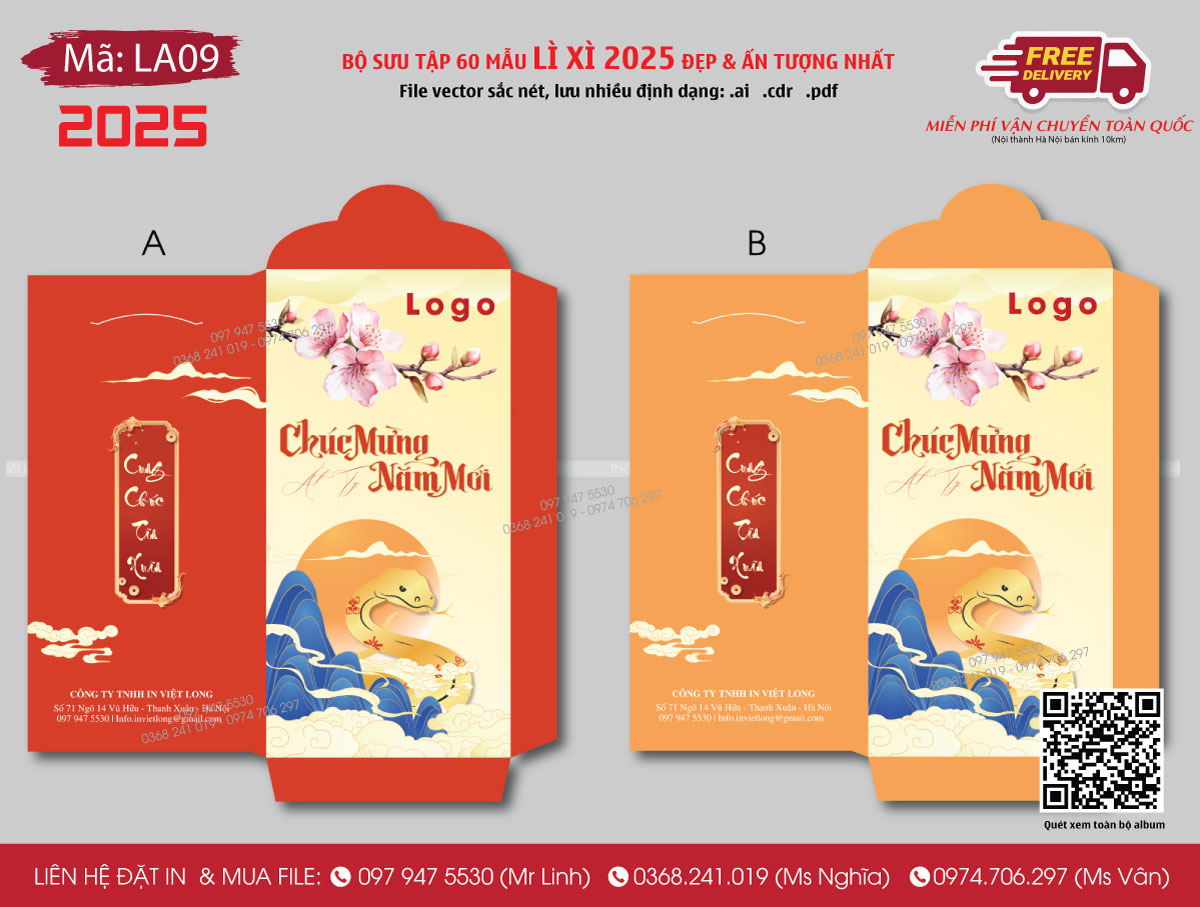 Đặt in bao lì xì Tết