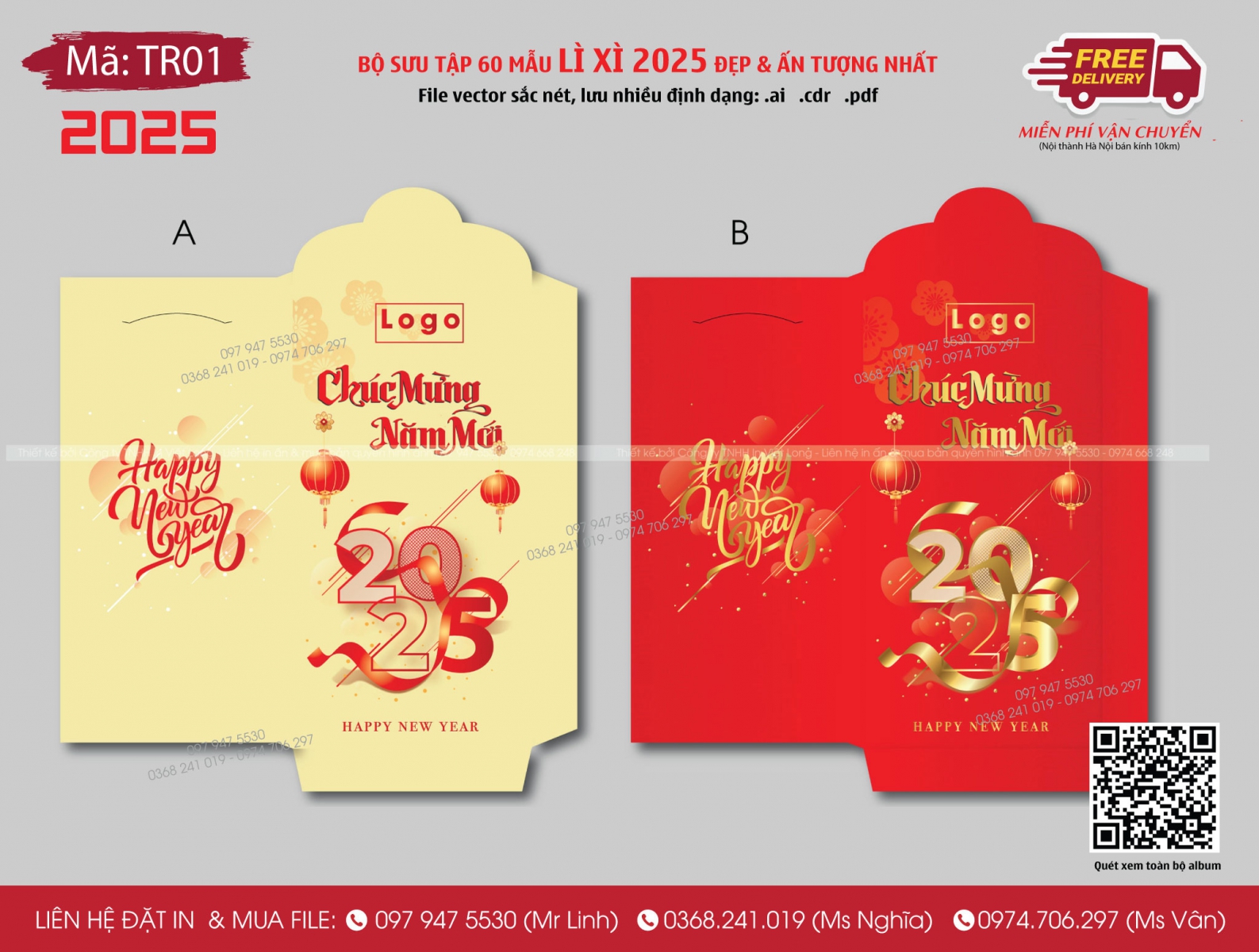 Mẫu lì xì 2025 chuyên nghiệp