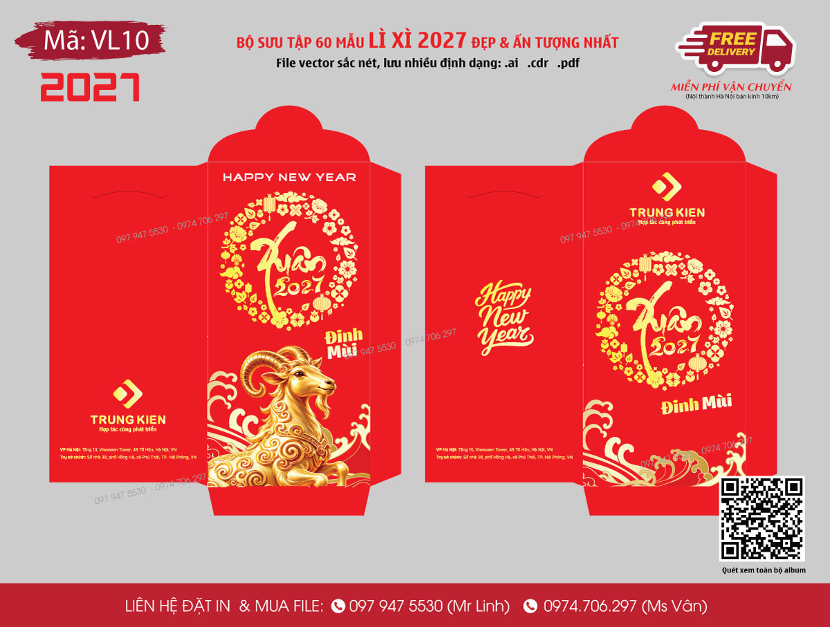Lì xì 2027 đẹp cho công ty