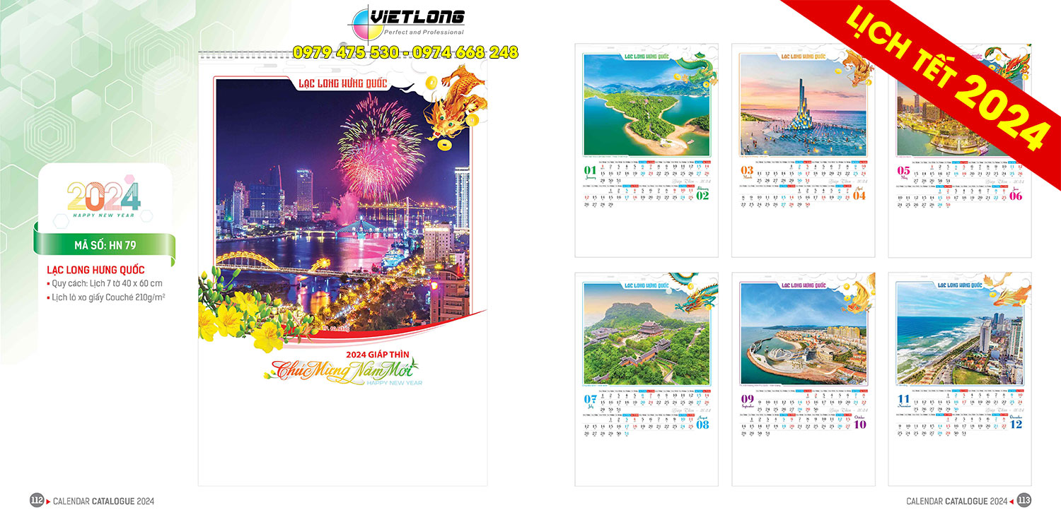 HN79 Lịch 2024 Lạc Long Hưng Quốc