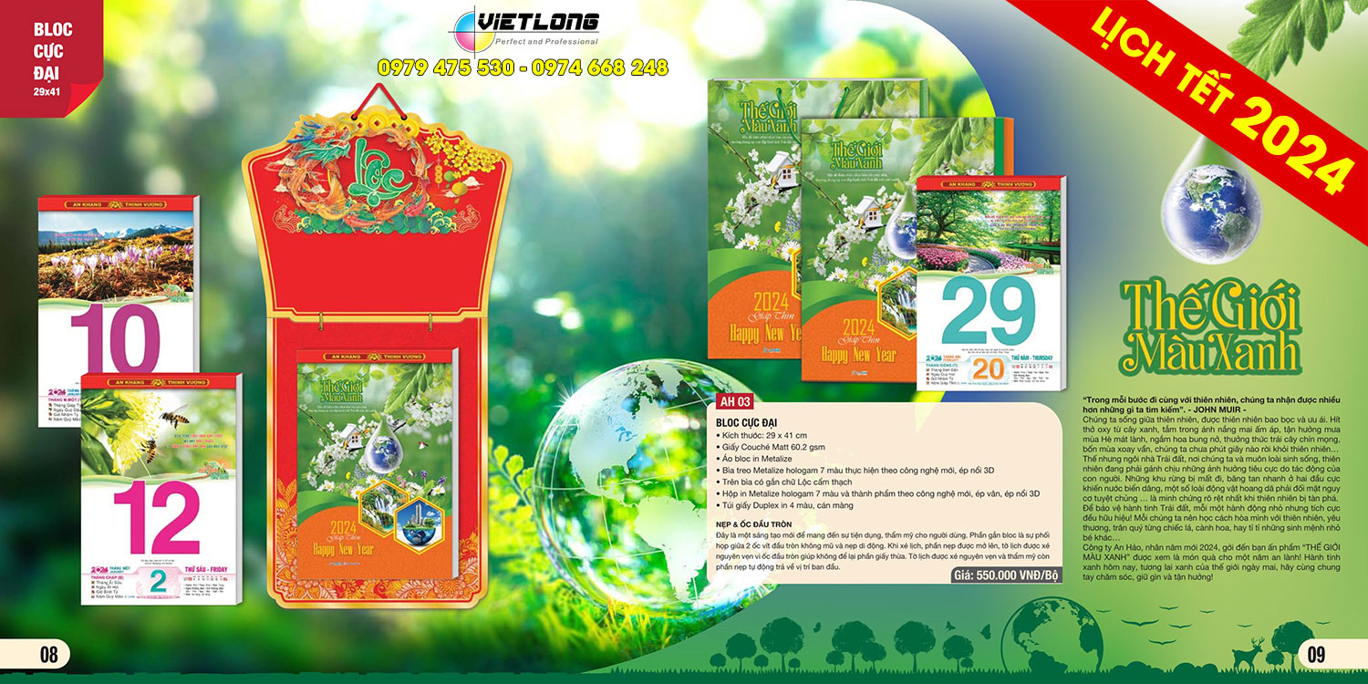 Bloc 2024 thế giới màu xanh