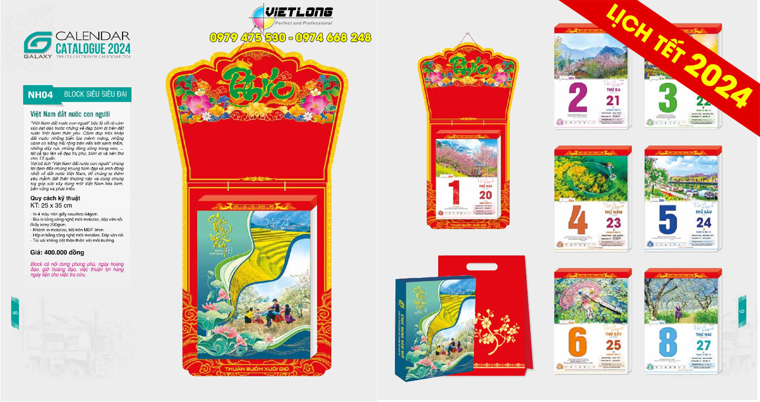 In lịch bloc 2024 chủ đề việt nam đất nước con người