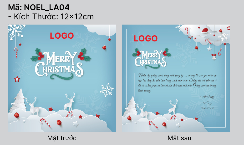 Mẫu thiệp noel đẹp ấn tượng