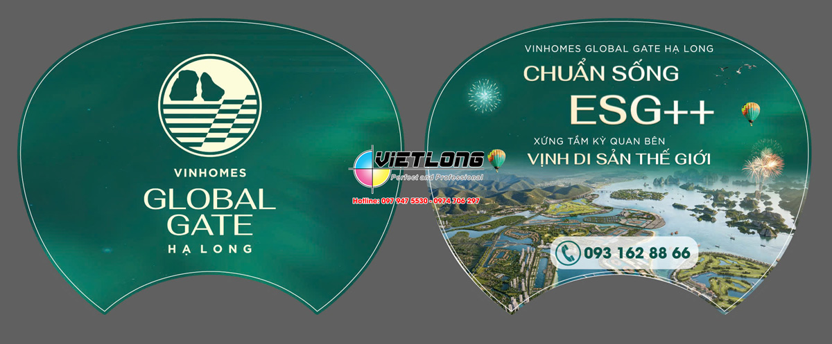 Mẫu quạt nhựa quảng cáo dự án chung cư cao cấp, biệt thự liền kề