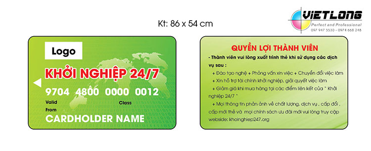 Thẻ VIP - thẻ thành viên ấn tượng