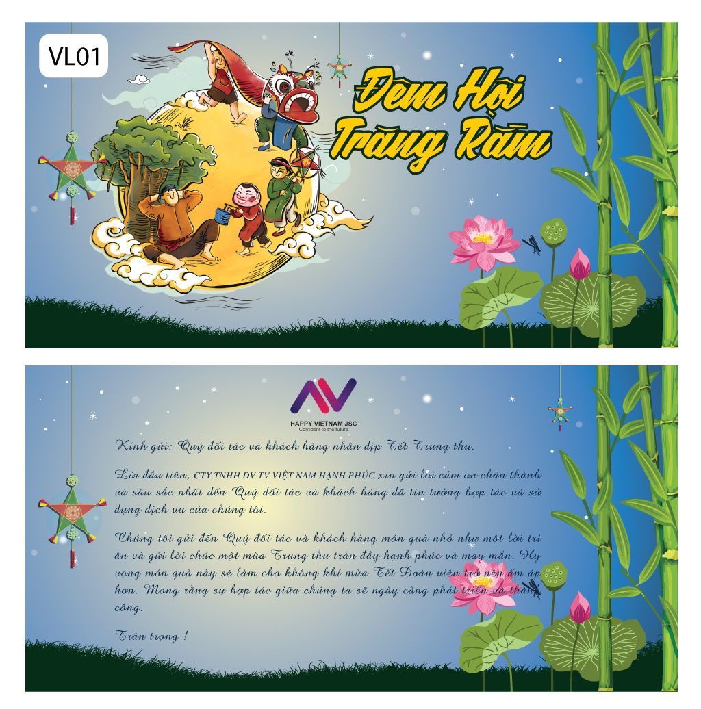 Mẫu thiệp trung thu mới nhất