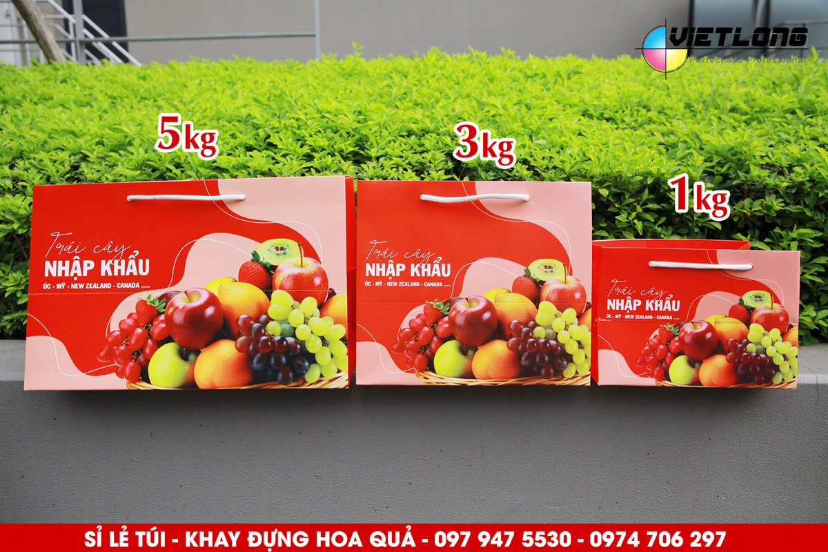 Mẫu túi đựng hoa quả màu đỏ, hàng có sẵn