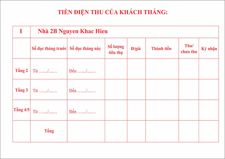 mẫu phiếu thu tiền điện