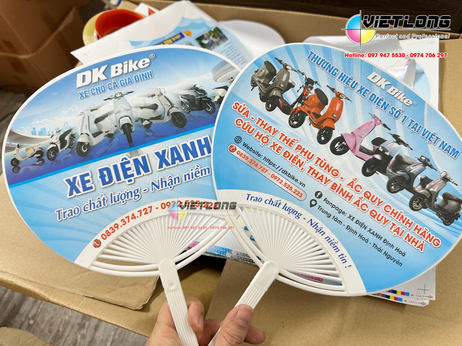 Quạt nhựa xe điện DKbike