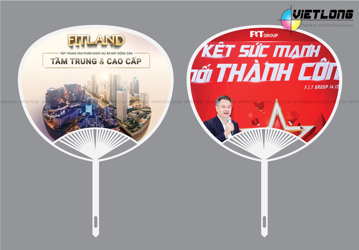 Mẫu quạt nhựa quảng cáo bất động sản