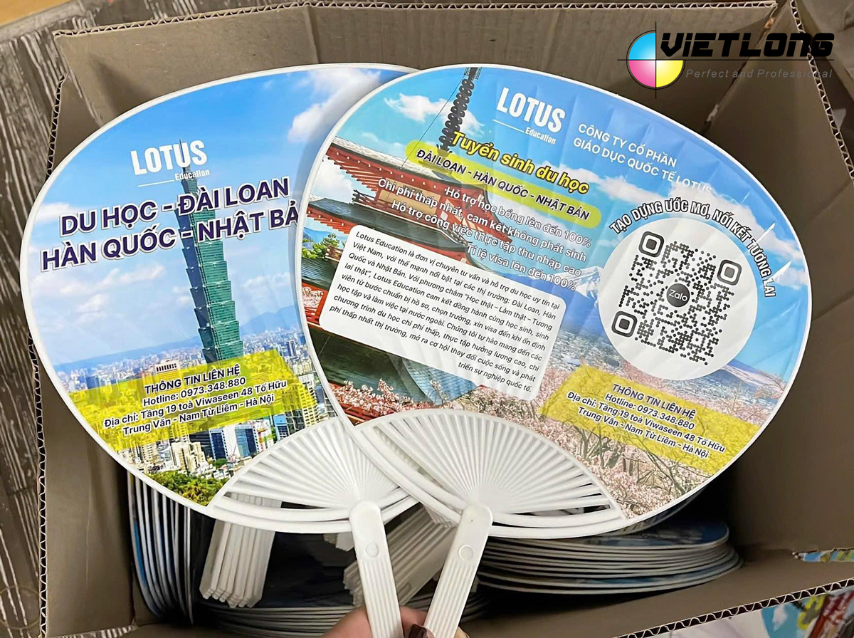 Công ty in quạt nhựa theo yêu cầu