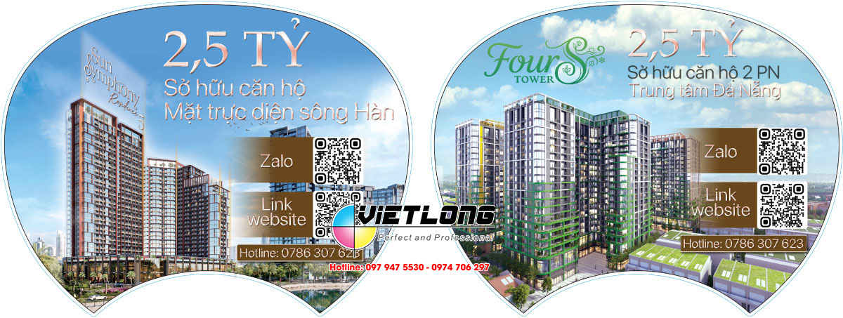 In quạt nhựa bán chung cư, dự án bất động sản