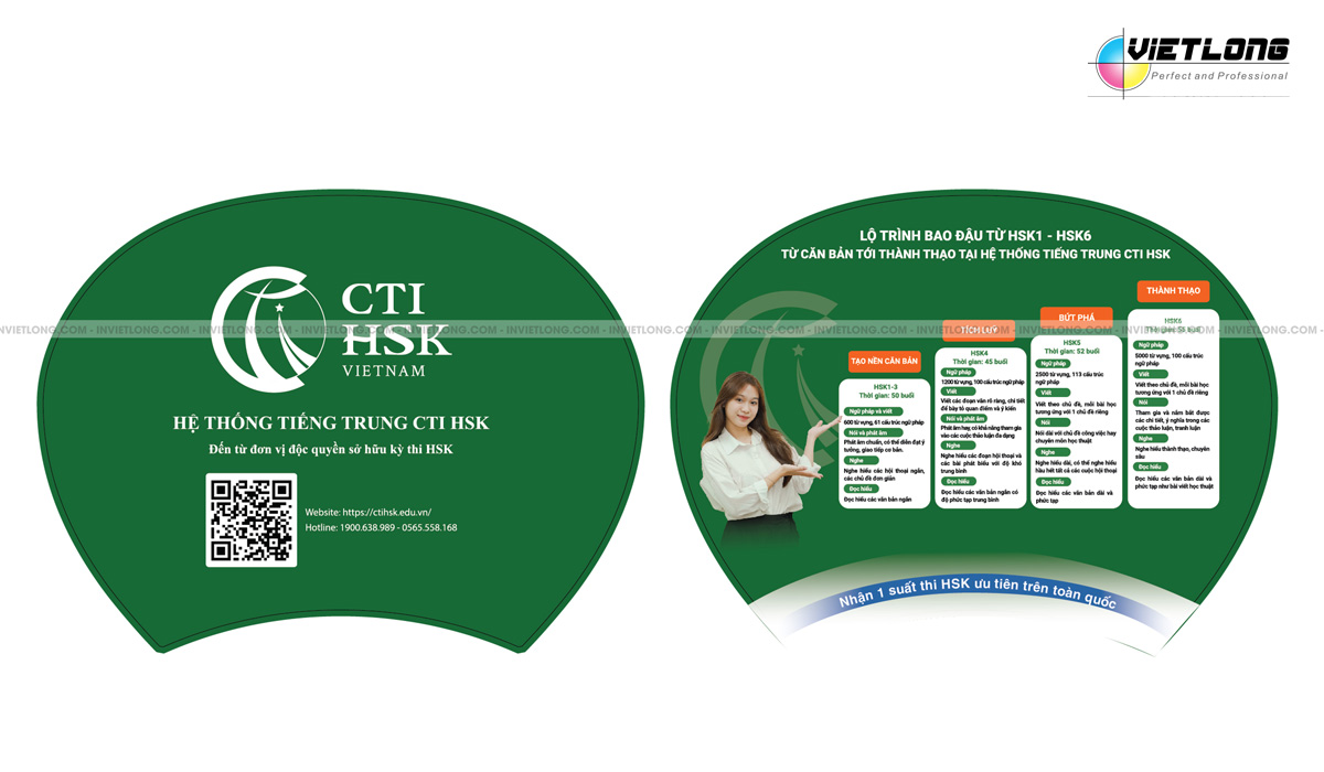 in quạt nhựa quảng cáo lớp học tiếng trung quốc