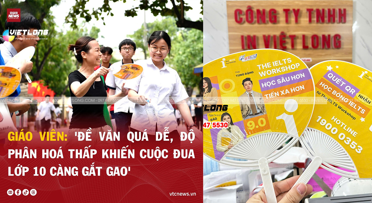 In quạt nhựa quảng cáo tiếp sức mùa thi