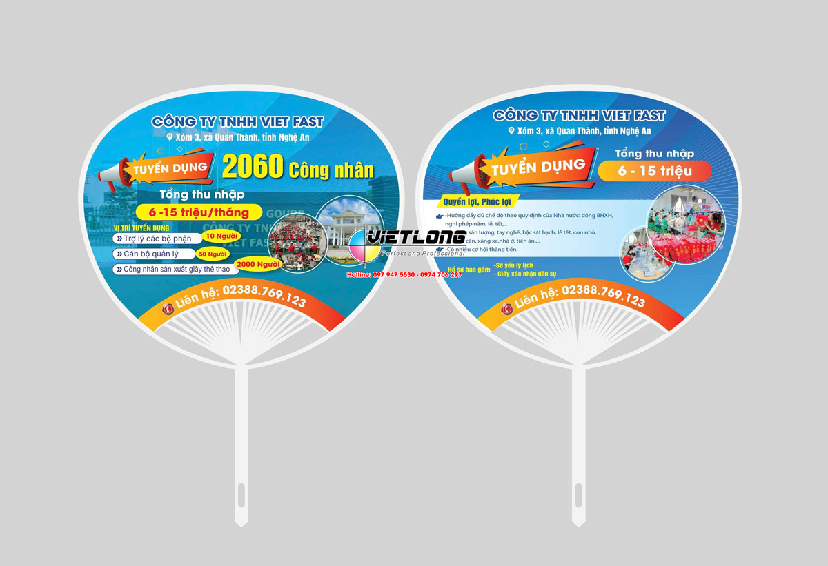 In quạt nhựa tuyển dụng công nhân lao động