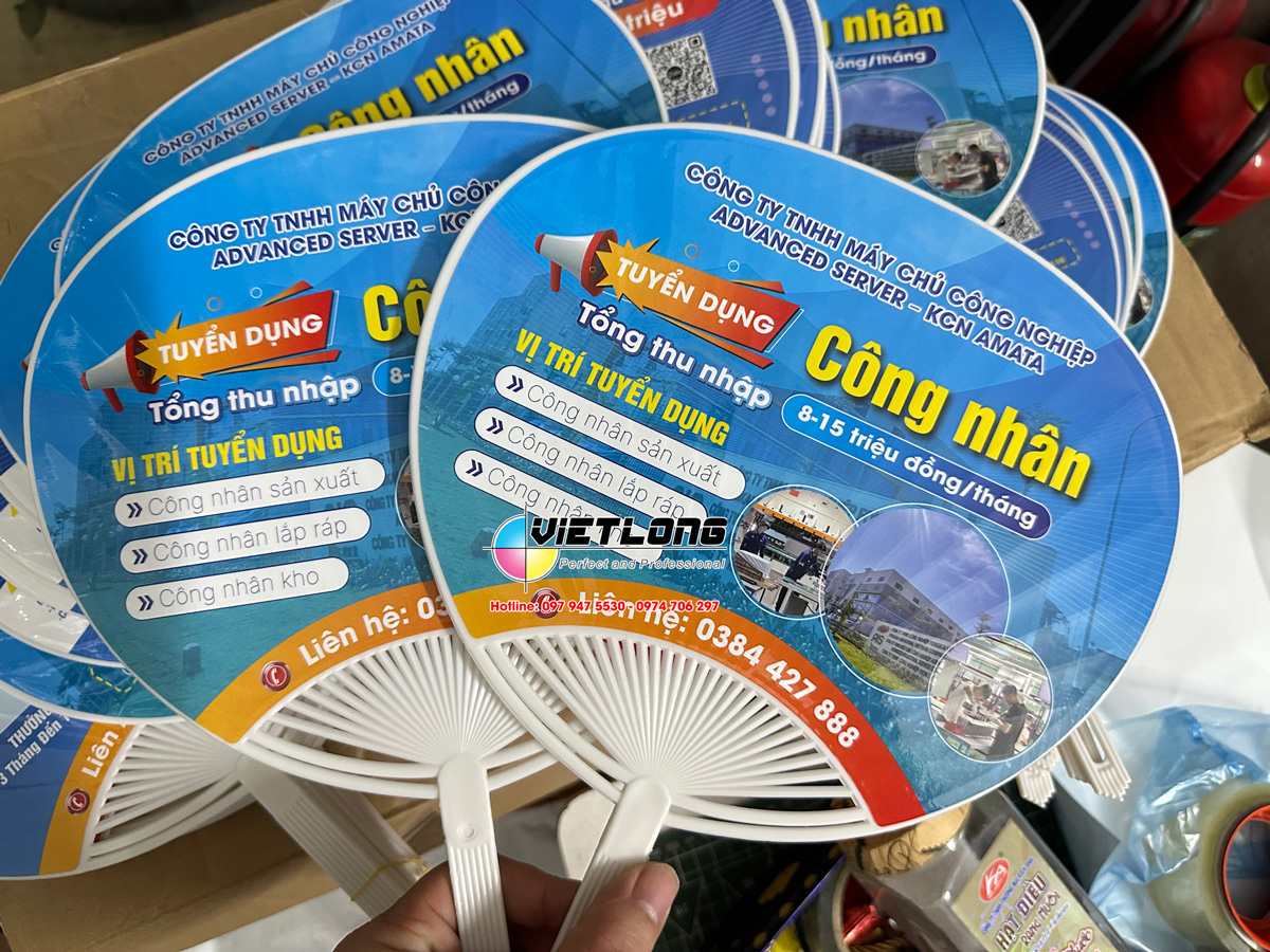 Mẫu quạt nhựa tuyển dụng đẹp rẻ