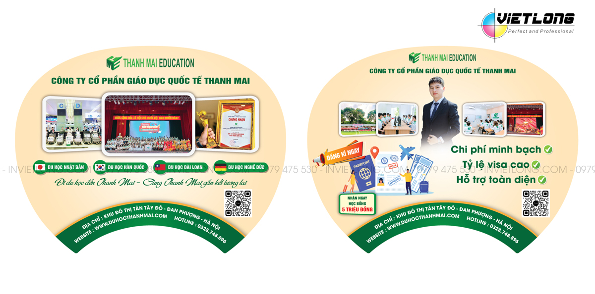Tham khảo mẫu quạt quảng cáo du học xuất khẩu lao động
