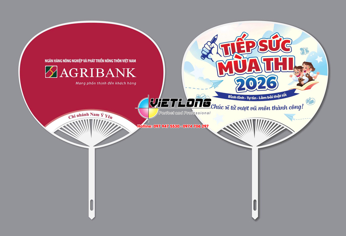 Mẫu quạt nhựa tiếp sức mùa thi Agribank